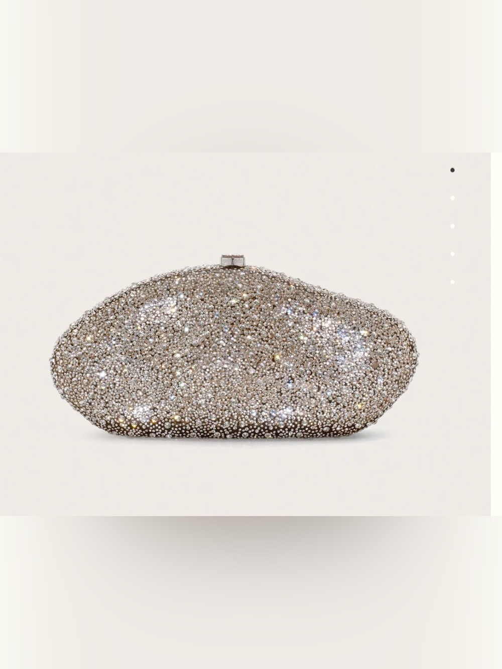 cult gaia crystal-embellished champagne clutch
